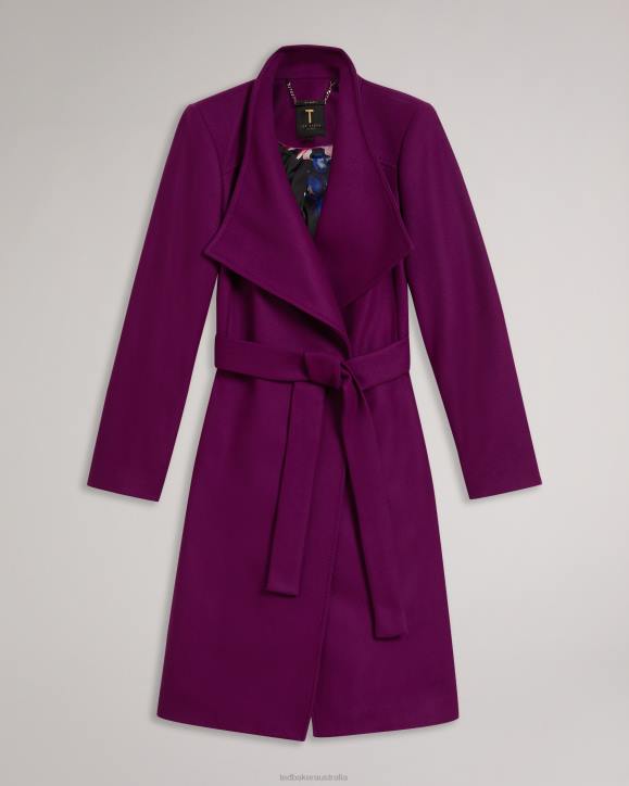 Ted Baker Sandra Midi wool wrap coat PURPLE Clothing Women TLPL506