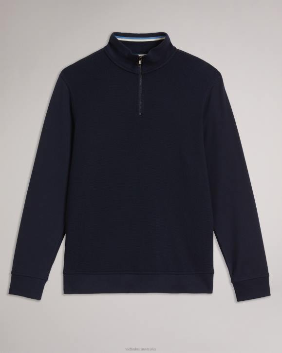 Ted Baker Sanot Long Sleeve Funnel Neck Jumper NAVY Clothing Men TLPL1292