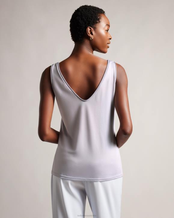 Ted Baker Shavon V Front Vest Light Gray Clothing Women TLPL375