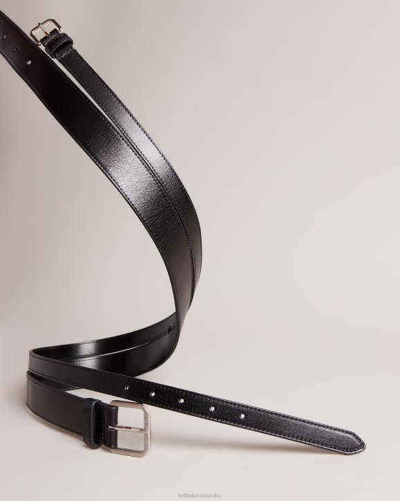 Ted Baker Sophel Glossy Leather Belt Set Black Accessories Women TLPL1156