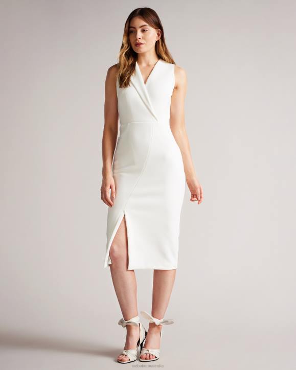 Ted Baker Tilolah Seam Detail Bodycon Dress Ivory Clothing Women TLPL232