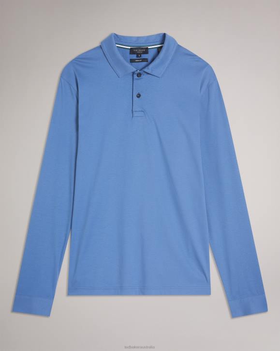 Ted Baker Toler Long Sleeve Slim Fit Polo Shirt DK-BLUE Clothing Men TLPL1480