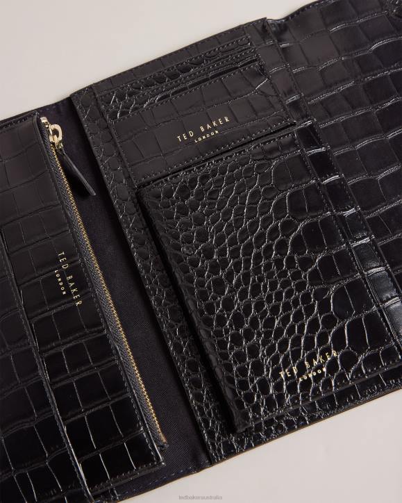 Ted Baker Travelz Passport Holder Travel Wallet Black Accessories Women TLPL1001