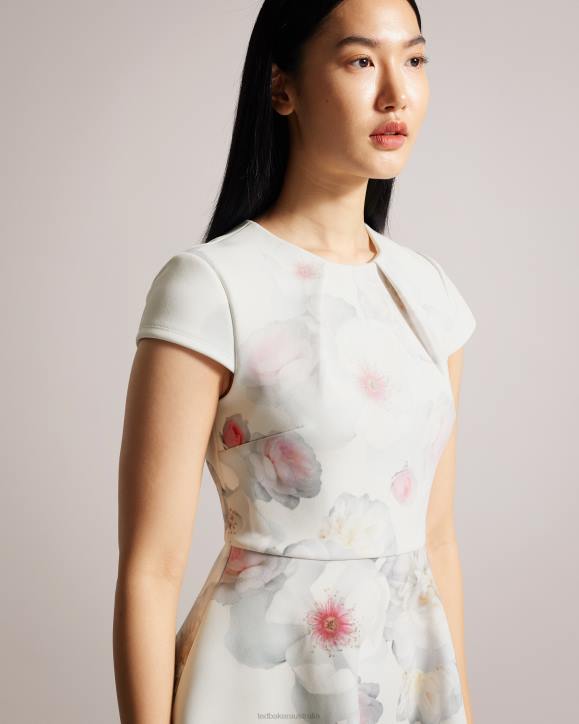 Ted Baker Trinia Floral Print Skater Dress Natural Clothing Women TLPL61