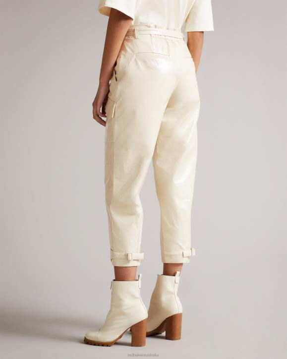 Ted Baker Vinala Utiltiy vinyl trouser Ivory Clothing Women TLPL596