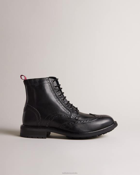 Ted Baker Wadelan Lace Up Leather Boot Black Shoes Men TLPL1800