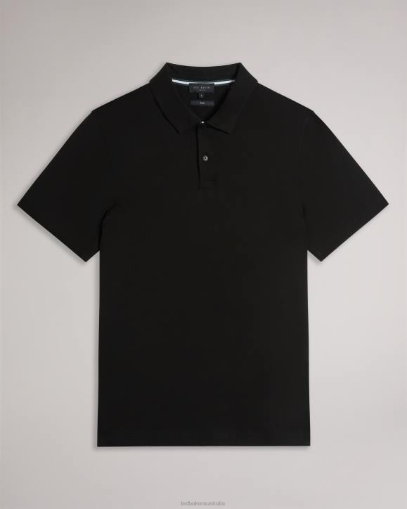 Ted Baker Zeiter Short Sleeve Slim Fit Polo Shirt BLACK Clothing Men TLPL1329