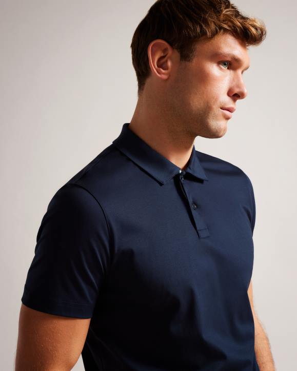 Ted Baker Zeiter Short Sleeve Slim Fit Polo Shirt NAVY Clothing Men TLPL1358