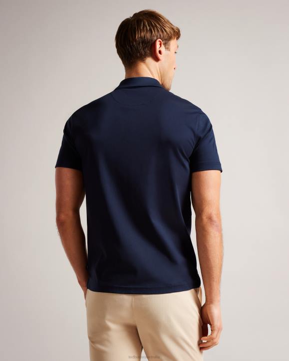 Ted Baker Zeiter Short Sleeve Slim Fit Polo Shirt NAVY Clothing Men TLPL1358