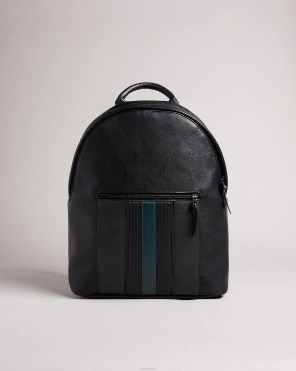 Ted Baker Esentle Striped PU Backpack BLACK Bags Men TLPL1749