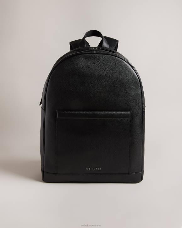 Ted Baker Nikolai Saffiano Leather Backpack Black Bags Men TLPL1779