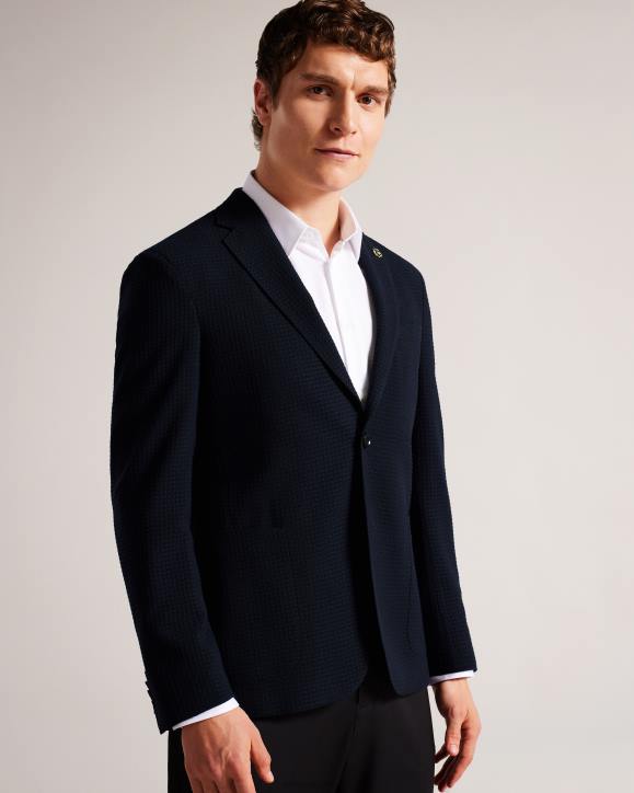 Ted Baker Jvtunj TEXTURED UNLINED JACKET Navy Clothing Men TLPL1613