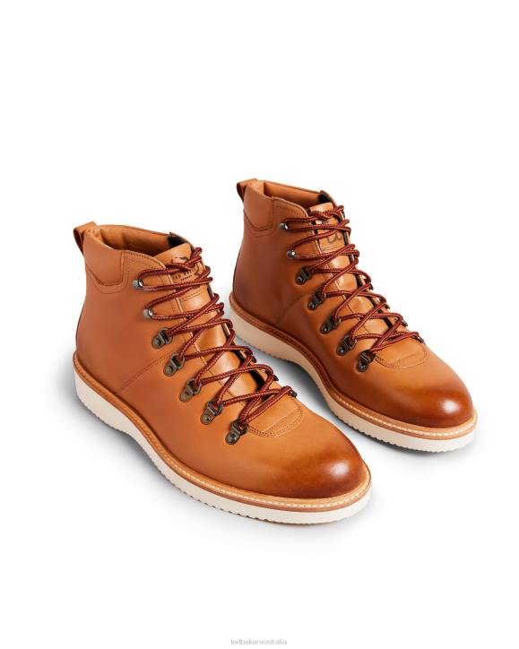 Ted Baker Liykere Leather Hiker Boots Tan Shoes Men TLPL1815