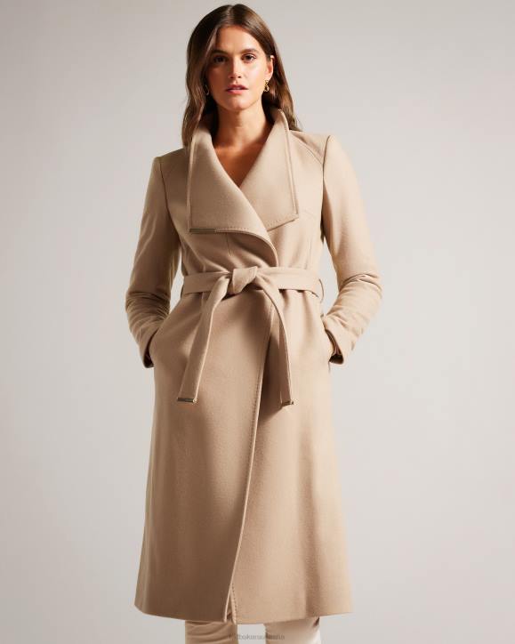 Ted Baker Rose Wool wrap coat CAMEL Clothing Women TLPL185