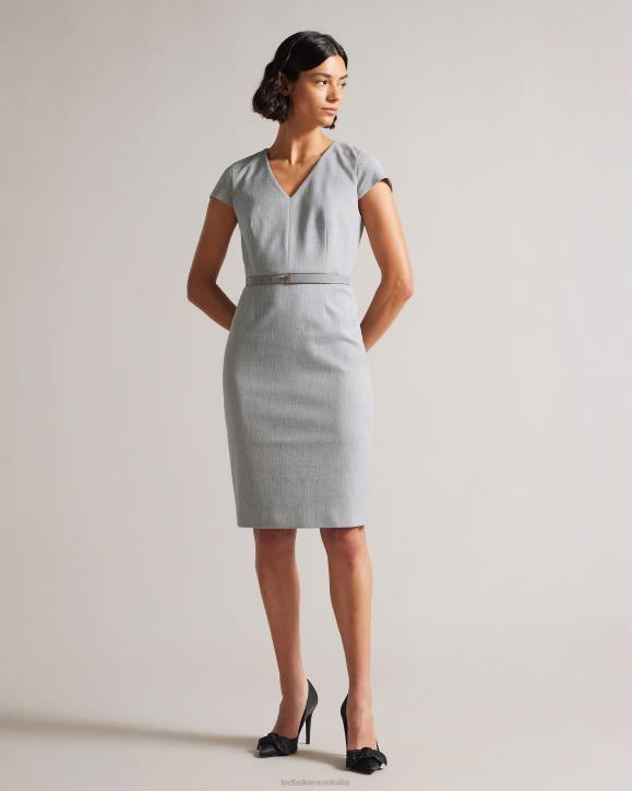 Ted Baker Michahd Pencil dress Light Gray Clothing Women TLPL401