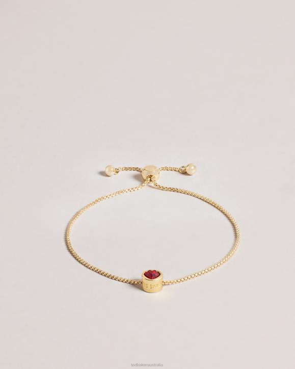 Ted Baker Harock Glass Heart Bracelet Red Jewelry Women TLPL977