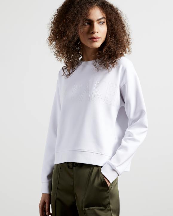 Ted Baker Lorito Logo sweatshirt WHITE Clothing Women TLPL511